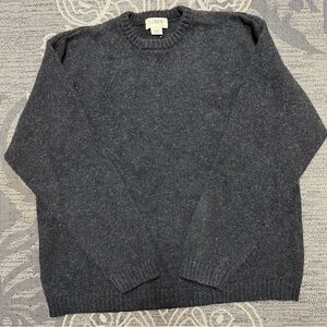 J. Crew Men's Charcoal Wool Crewneck Sweater